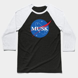 Nasa Musk Logo Baseball T-Shirt